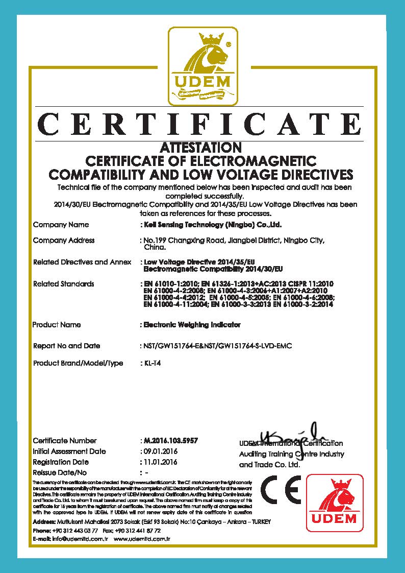 CE認證（KL-T4）