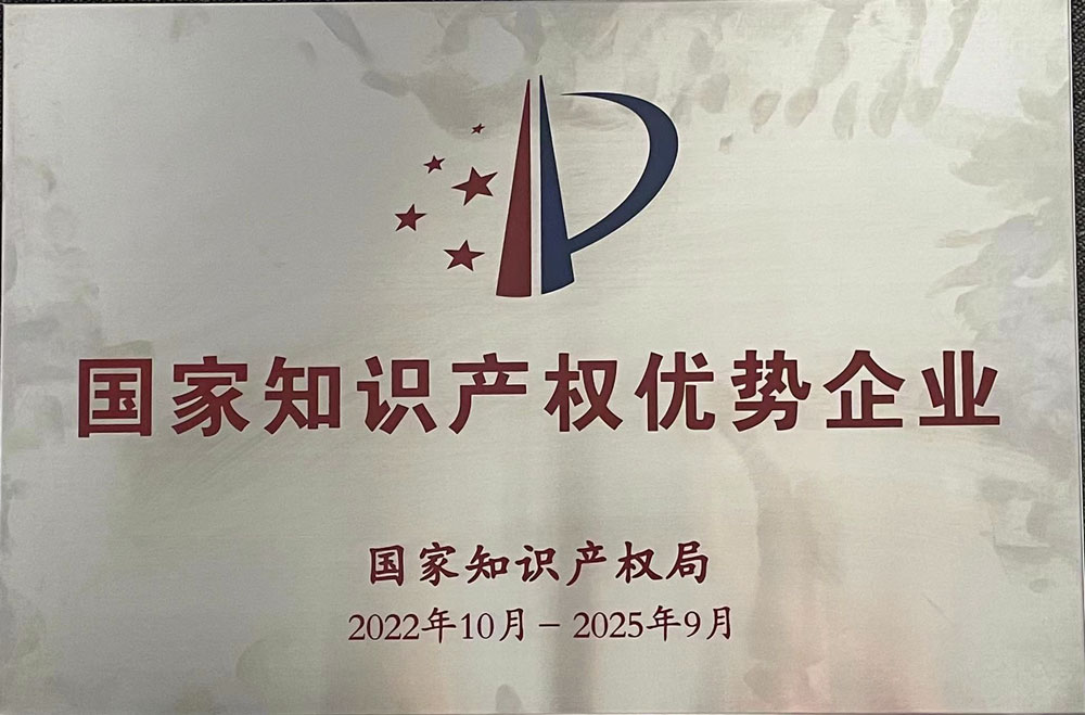 公司榮獲國家知識(shí)產(chǎn)權(quán)優(yōu)勢企業(yè)